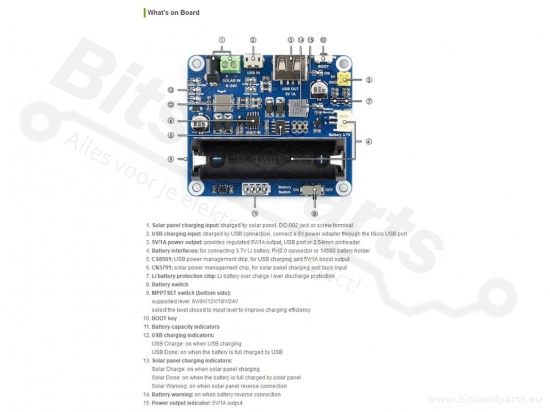 Solar Power Management Module Waveshare 